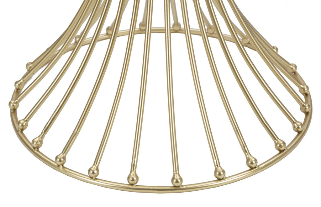 Mesa de Centro Centur Redonda – Ø50x103 cm – Dourado e Vidro Fumê - A minha loja