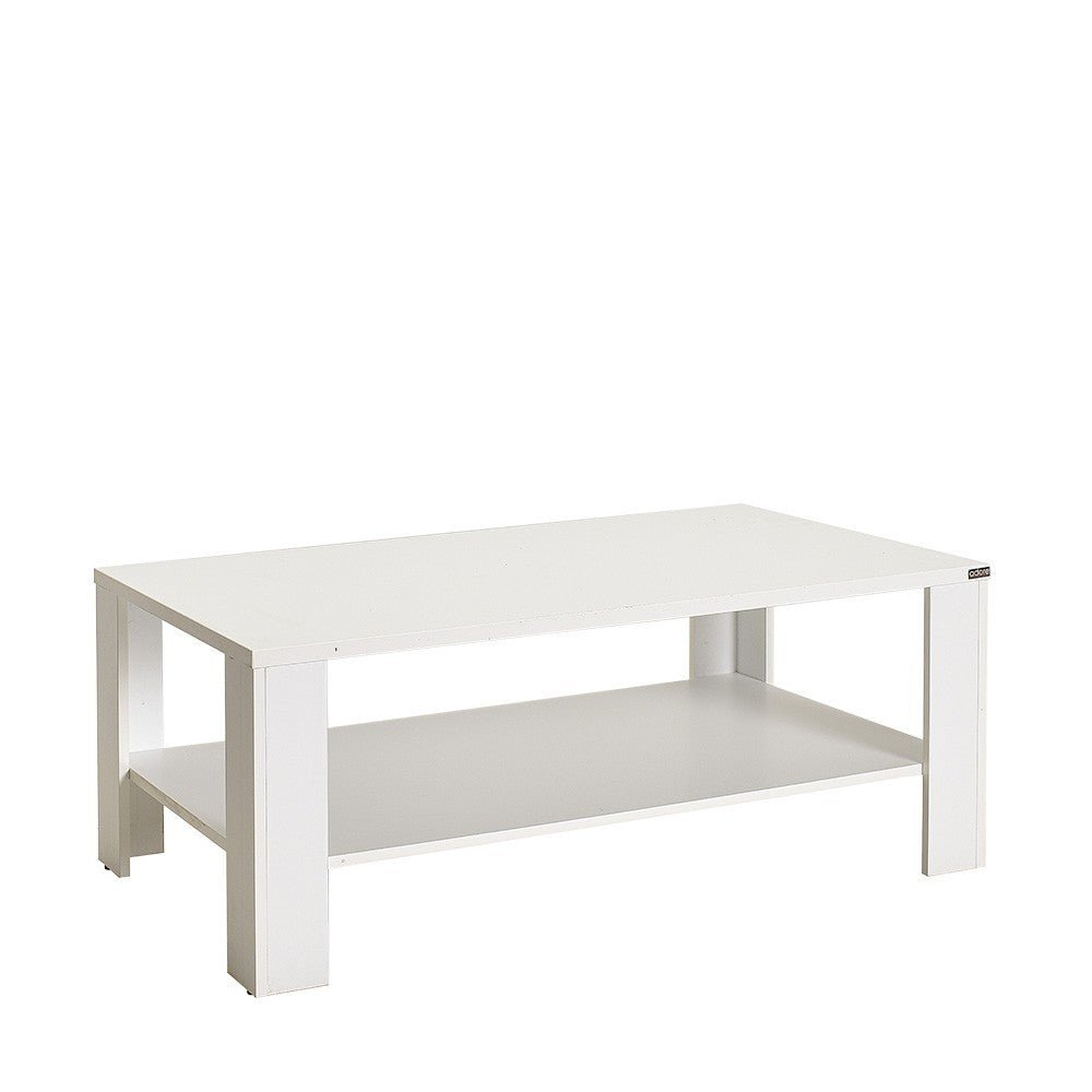 Mesa de Centro "Luz" - Branco Diamante - 110x42x65cm - Design Moderno - A minha loja