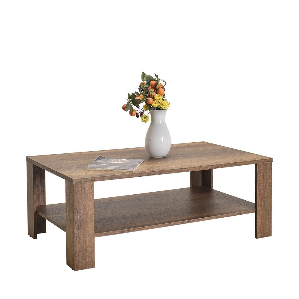Mesa de Centro "Luz" - Nogueira - 110x42x65cm - Design Moderno - A minha loja