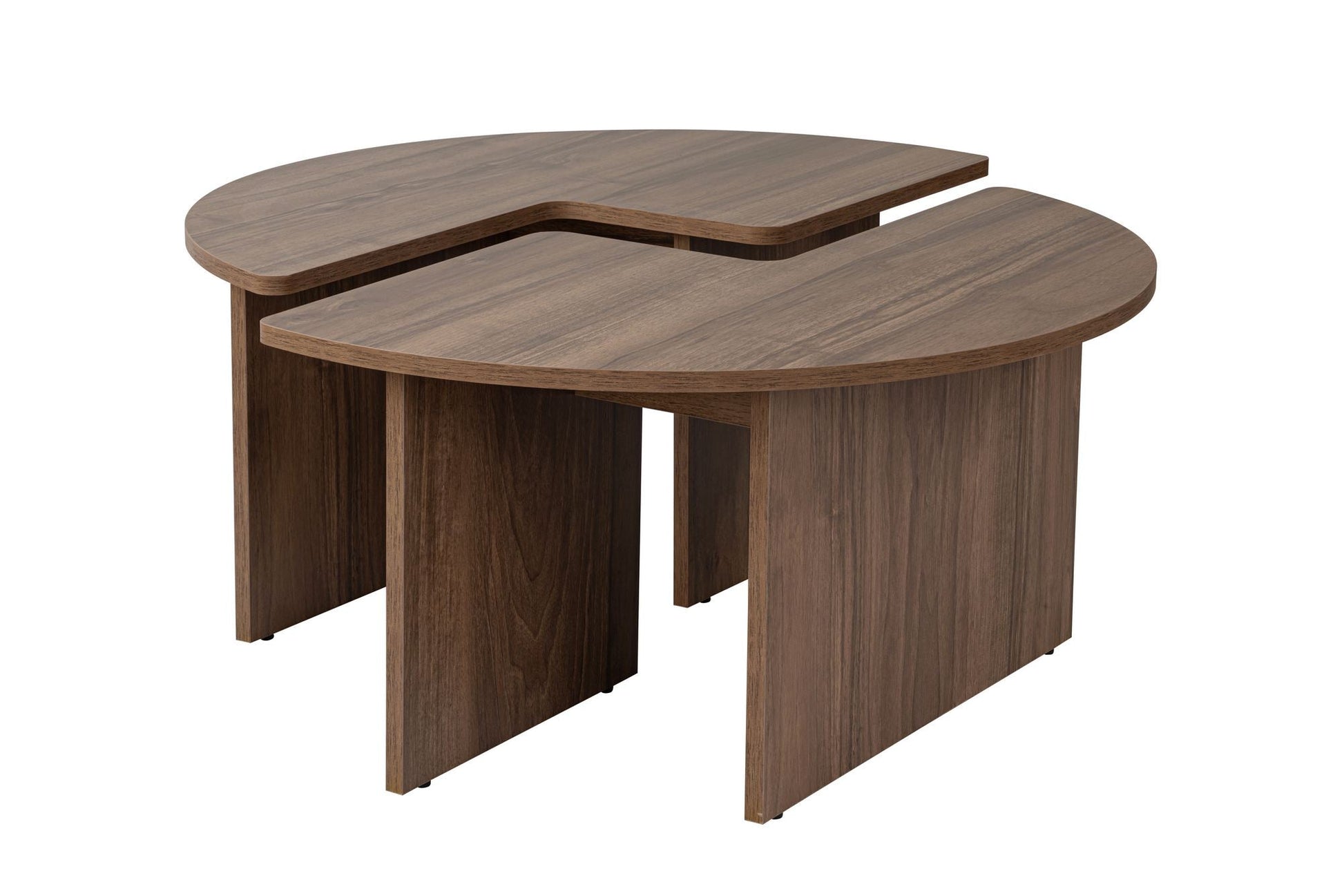 Mesa de Centro "Moira" – Nogueira, Ø90x41 cm, Design Rústico Moderno - A minha loja