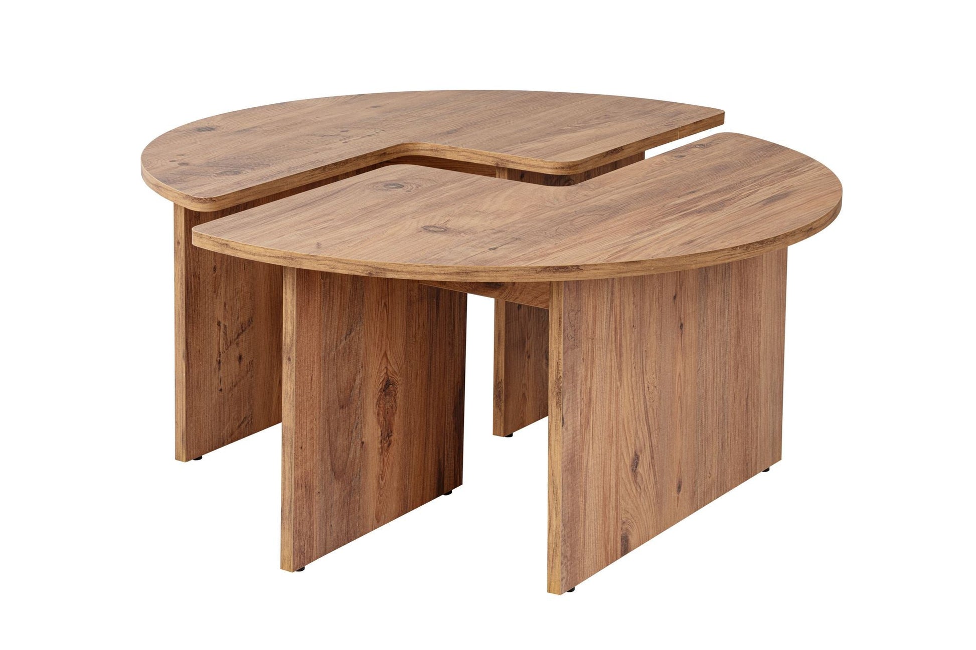Mesa de Centro "Moira" – Pinho Atlântico, Ø90x41 cm, Design Rústico Moderno - A minha loja