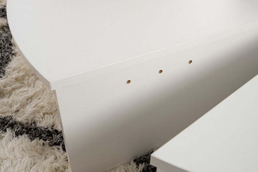 Mesa de Centro "Orion" – Branco, Conjunto Modular, 90x60x30 cm, Design Sofisticado - A minha loja