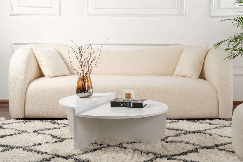 Mesa de Centro "Orion" – Branco, Conjunto Modular, 90x60x30 cm, Design Sofisticado - A minha loja
