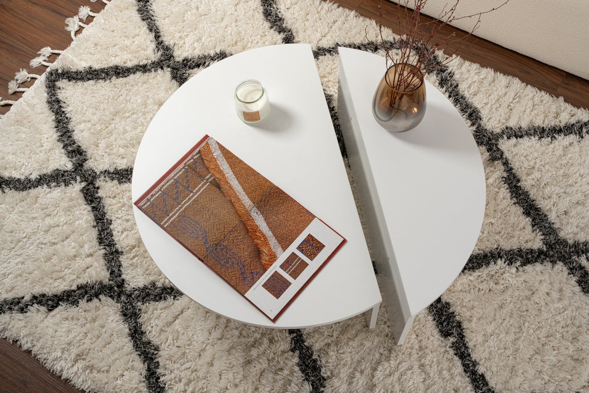 Mesa de Centro "Orion" – Branco, Conjunto Modular, 90x60x30 cm, Design Sofisticado - A minha loja