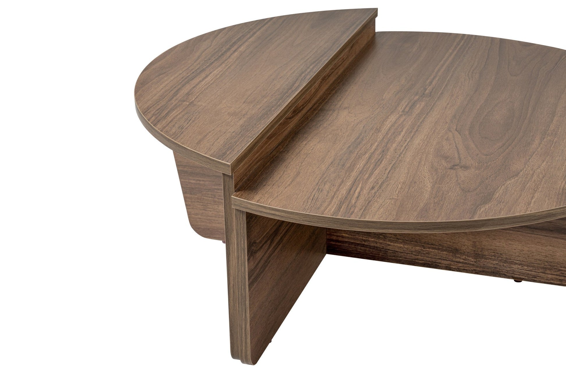 Mesa de Centro "Orion" – Nogueira, Conjunto Modular, 90x60x30 cm, Design Sofisticado - A minha loja