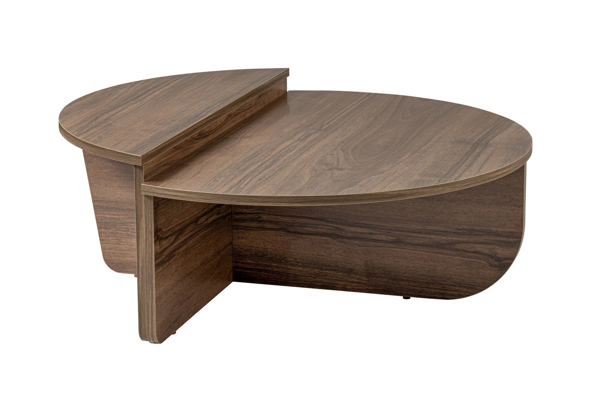 Mesa de Centro "Orion" – Nogueira, Conjunto Modular, 90x60x30 cm, Design Sofisticado - A minha loja