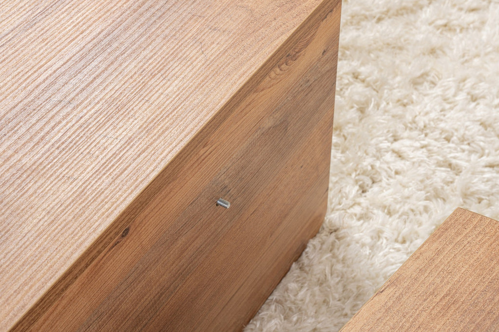Mesa de Centro "Orion" – Pinho Atlantico, Conjunto Modular, 90x60x30 cm, Design Sofisticado - A minha loja