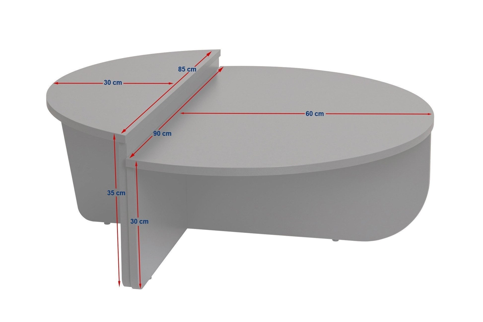 Mesa de Centro "Orion" – Pinho Atlantico, Conjunto Modular, 90x60x30 cm, Design Sofisticado - A minha loja