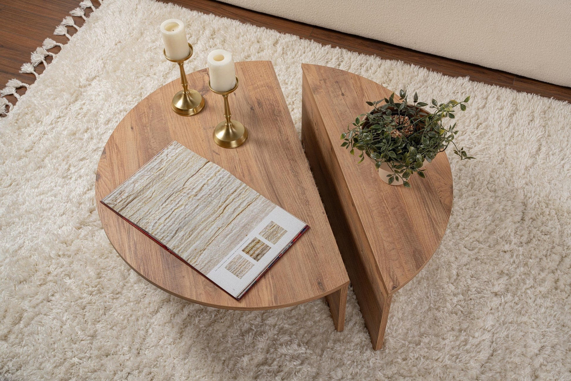Mesa de Centro "Orion" – Pinho Atlantico, Conjunto Modular, 90x60x30 cm, Design Sofisticado - A minha loja