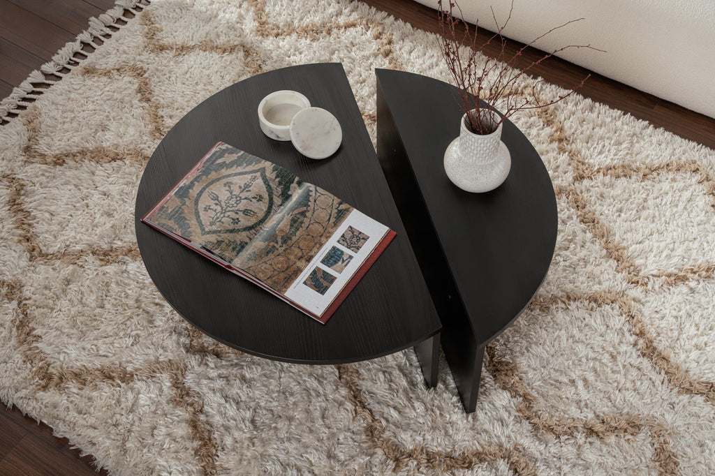 Mesa de Centro "Orion" – Preto, Conjunto Modular, 90x60x30 cm, Design Sofisticado - A minha loja