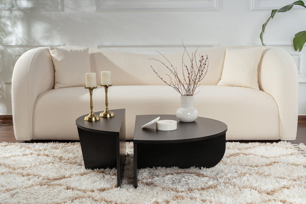 Mesa de Centro "Orion" – Preto, Conjunto Modular, 90x60x30 cm, Design Sofisticado - A minha loja