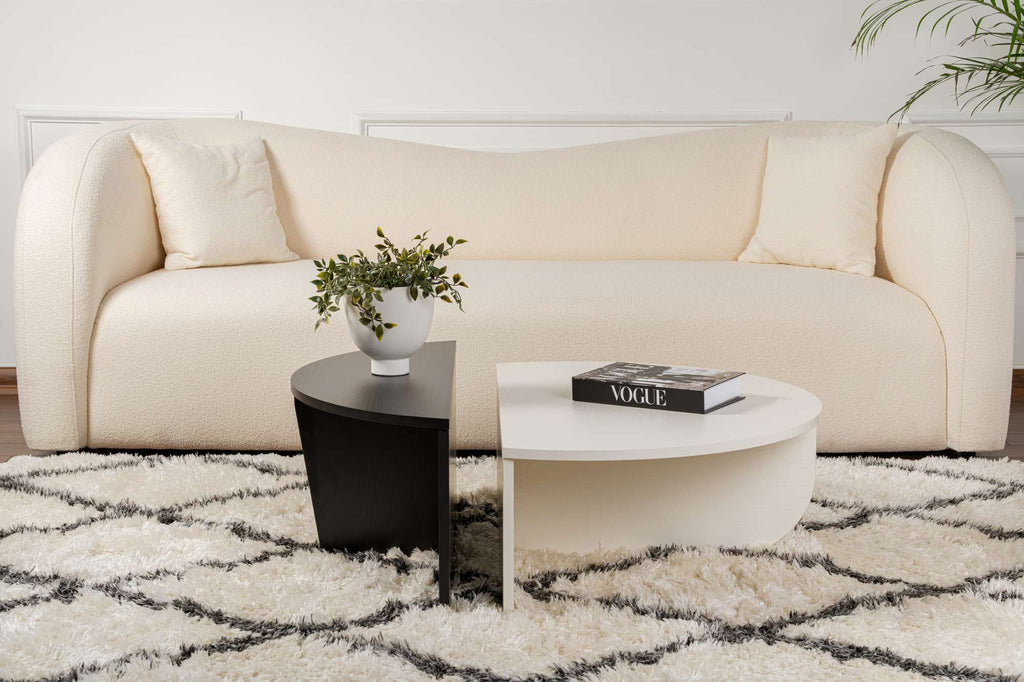 Mesa de Centro "Orion" – Preto, Conjunto Modular, 90x60x30 cm, Design Sofisticado - A minha loja
