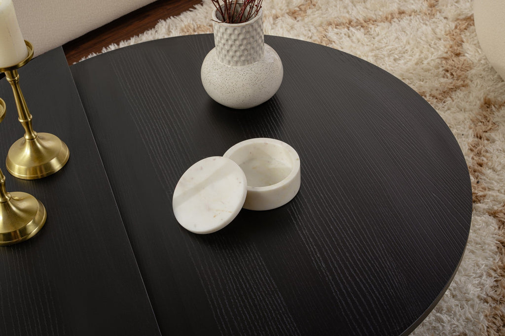 Mesa de Centro "Orion" – Preto, Conjunto Modular, 90x60x30 cm, Design Sofisticado - A minha loja