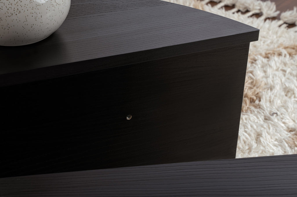 Mesa de Centro "Orion" – Preto, Conjunto Modular, 90x60x30 cm, Design Sofisticado - A minha loja