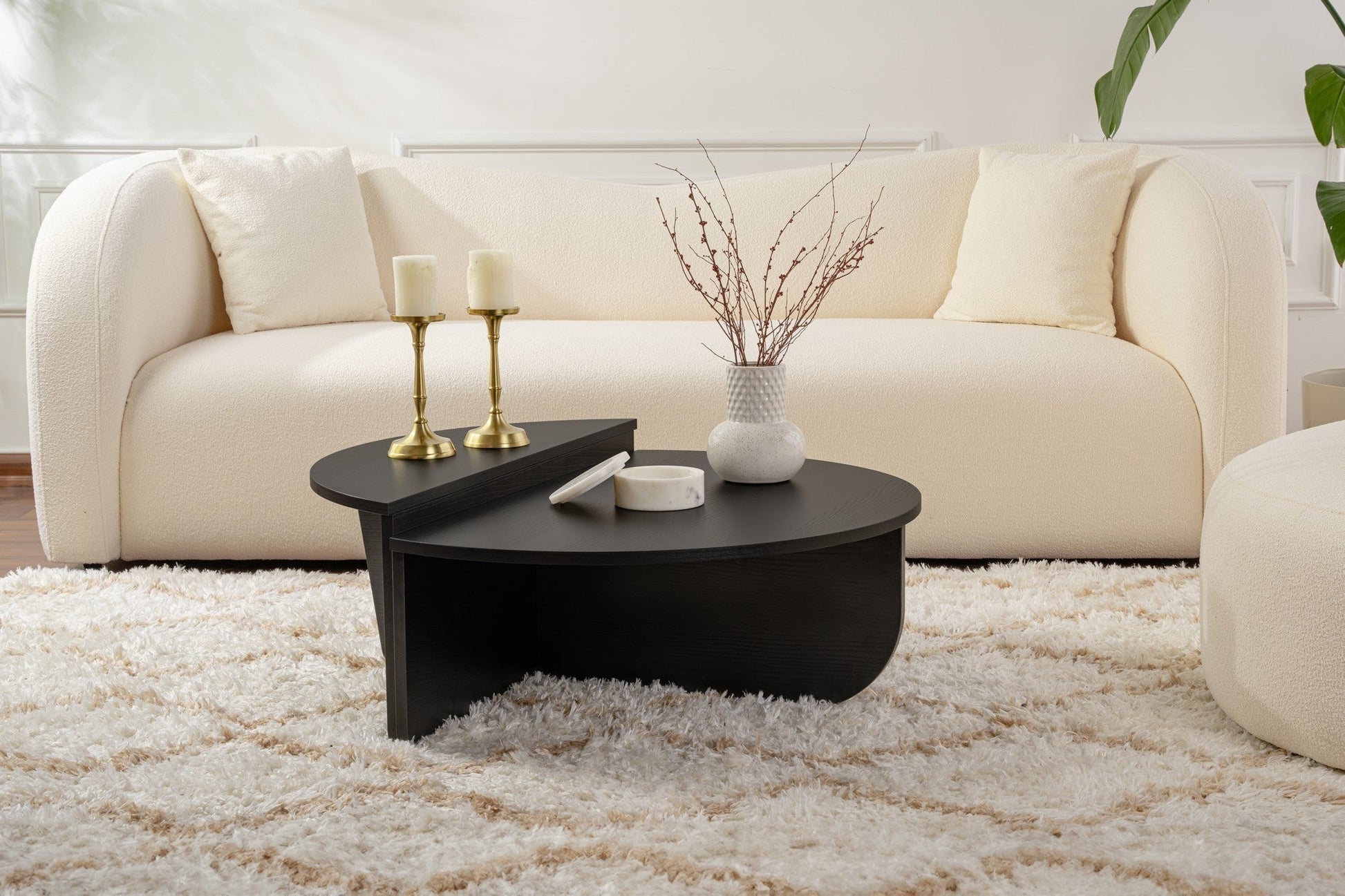 Mesa de Centro "Orion" – Preto, Conjunto Modular, 90x60x30 cm, Design Sofisticado - A minha loja