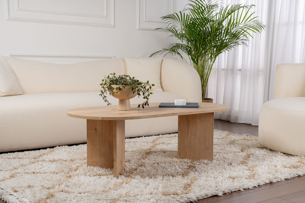Mesa de Centro "Sable" – Carvalho Saphire , 105x65x40 cm, Design Acolhedor - A minha loja