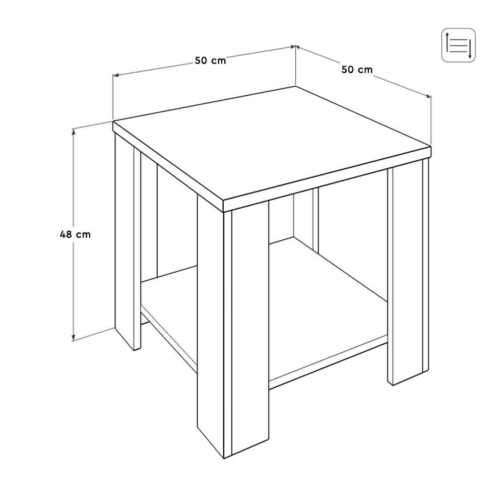 Mesa de Centro "Shp - 550 - Oo - 1" - Design Moderno - Oslo Walnut - A minha loja