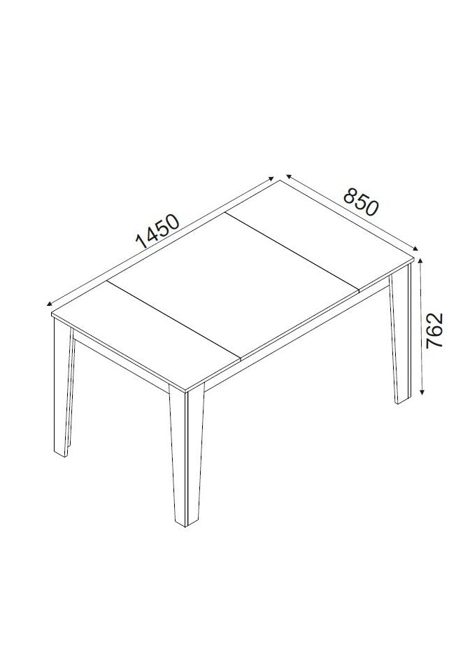Mesa de Jantar "Costa" – 145x85x76.2 cm – Bege e Madeira – Design Rústico - A minha loja