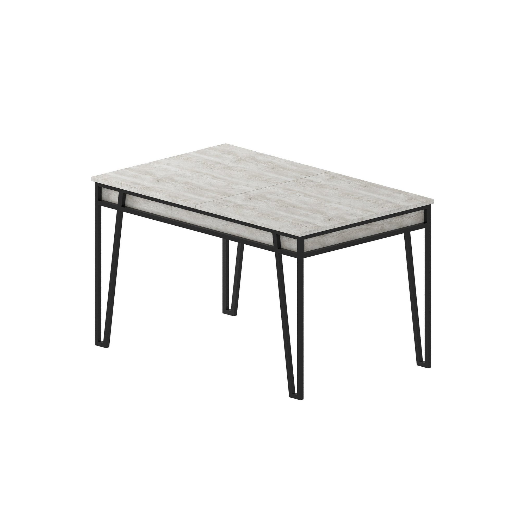 Mesa de Jantar Extensível "Pal" – 132 - 170x80x76 cm – Branco – Design Boémio e Campestre - A minha loja