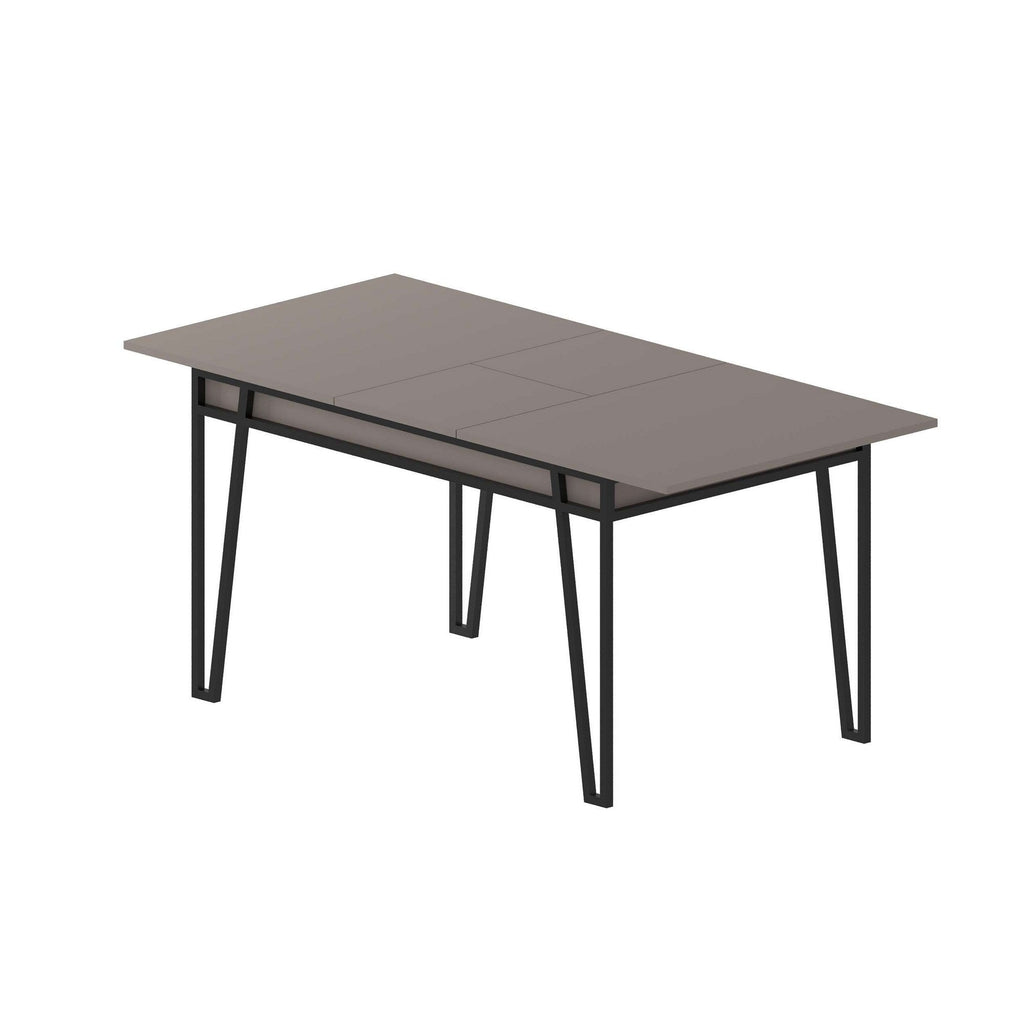 Mesa de Jantar Extensível "Pal" – 132 - 170x80x76 cm – Moka Claro - Design Boho Industrial - A minha loja
