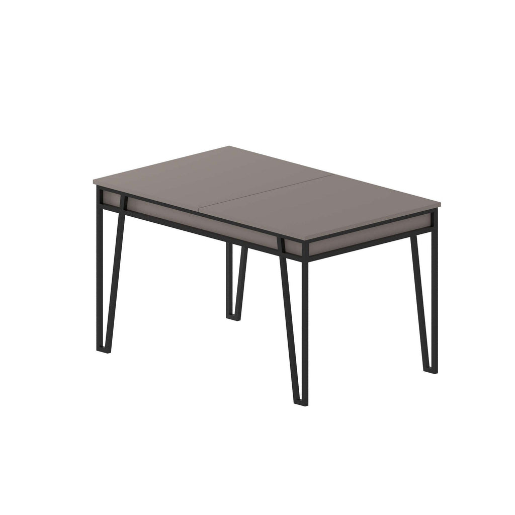 Mesa de Jantar Extensível "Pal" – 132 - 170x80x76 cm – Moka Claro - Design Boho Industrial - A minha loja