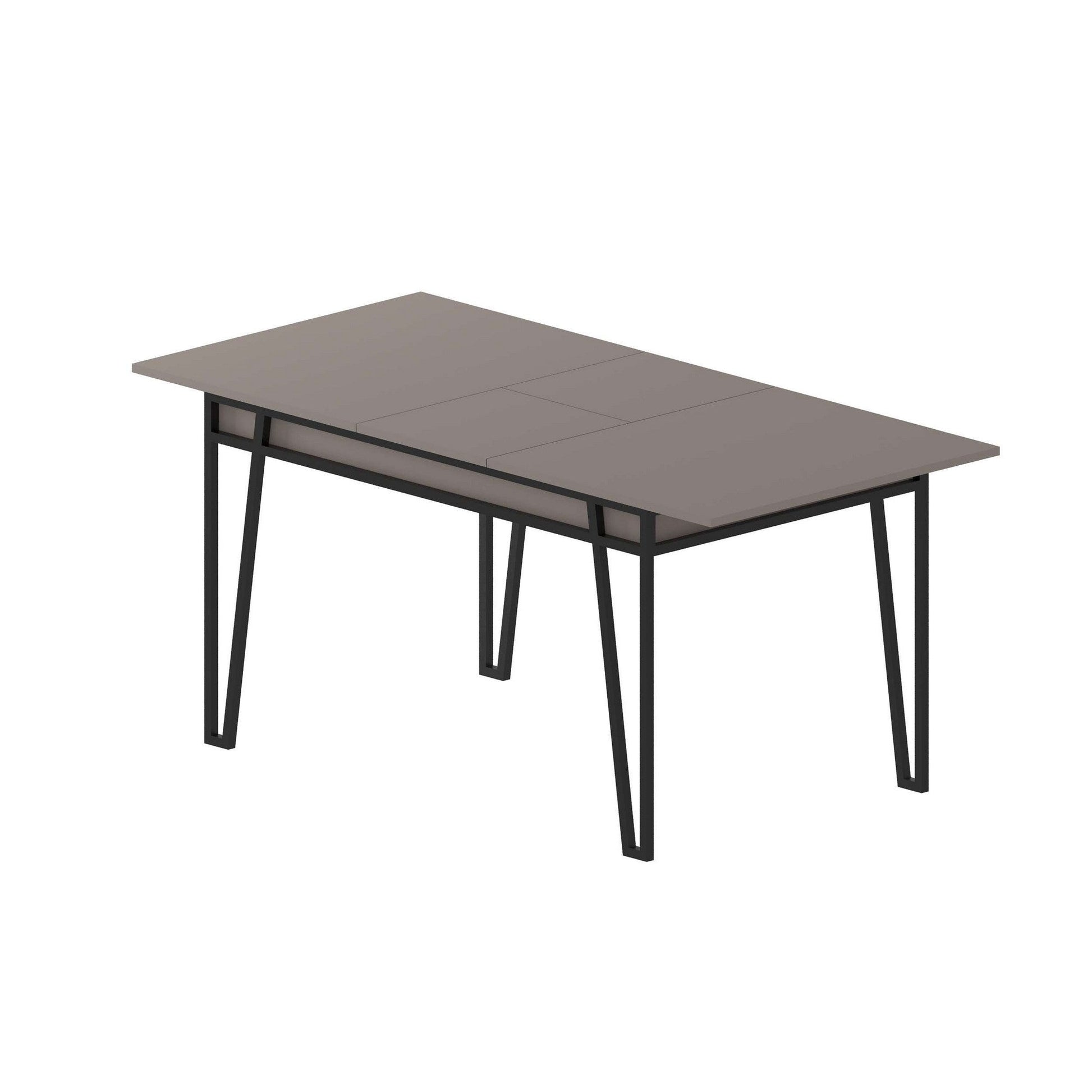 Mesa de Jantar Extensível "Pal" – 132 - 170x80x76 cm – Moka Claro - Design Boho Industrial - A minha loja