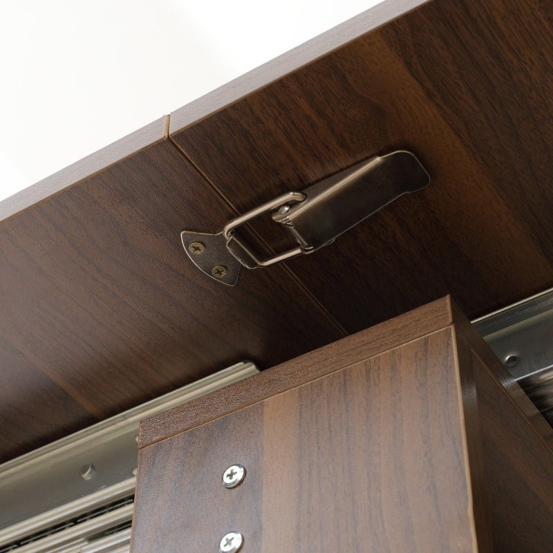 Mesa de Jantar Extensível para 4 - 6 Pessoas com Lateral Abatível Mesa Auxiliar Multifuncional 180x85x75cm Marrom - A minha loja