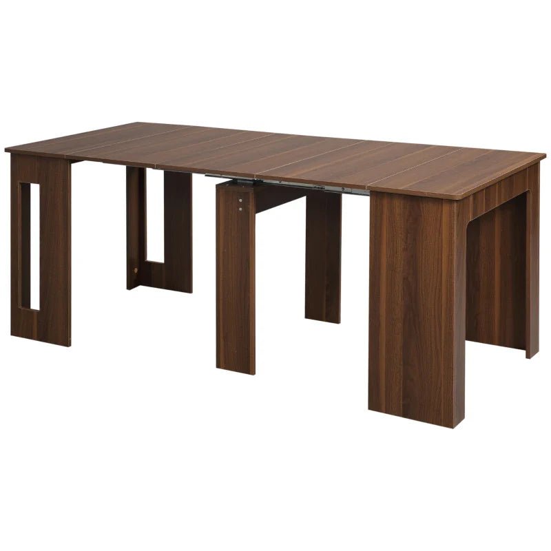 Mesa de Jantar Extensível para 4 - 6 Pessoas com Lateral Abatível Mesa Auxiliar Multifuncional 180x85x75cm Marrom - A minha loja