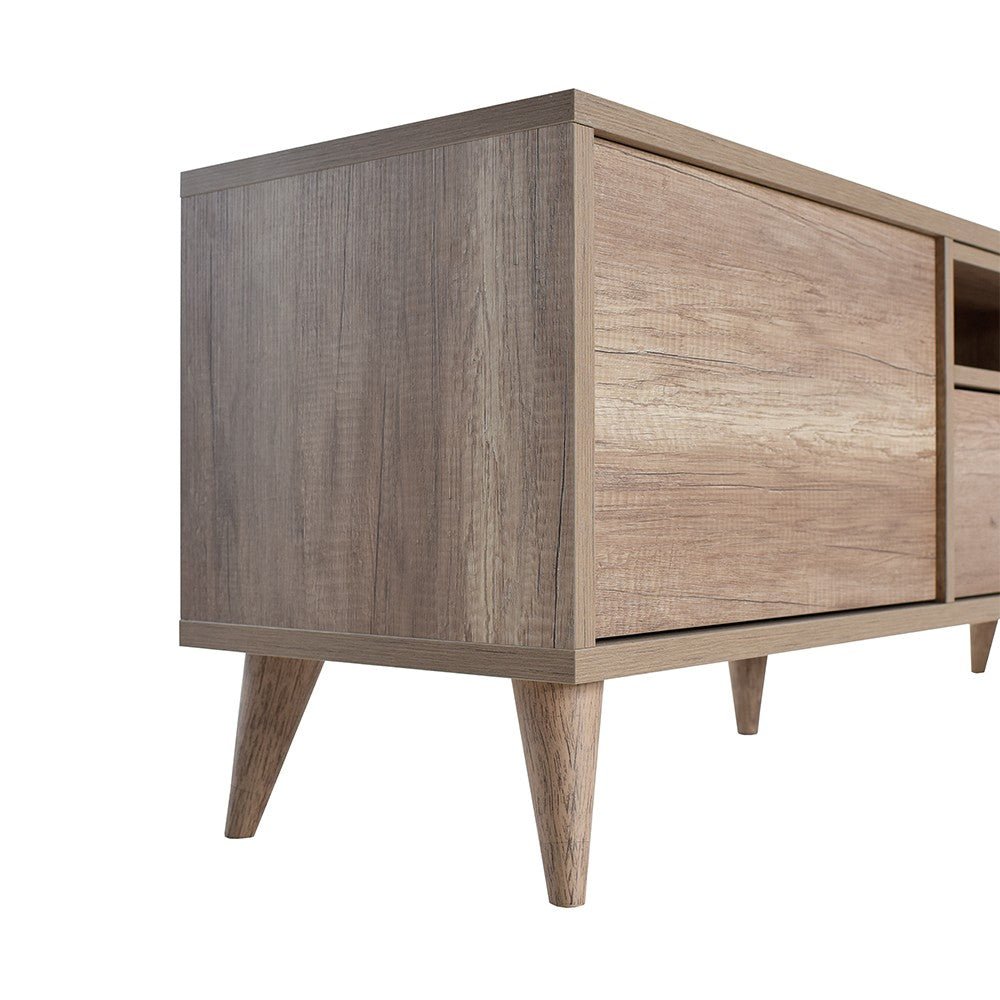 Móvel de TV "Cesar" – Nogueira Clara – 150 x 53 x 40 cm – Design Moderno - A minha loja