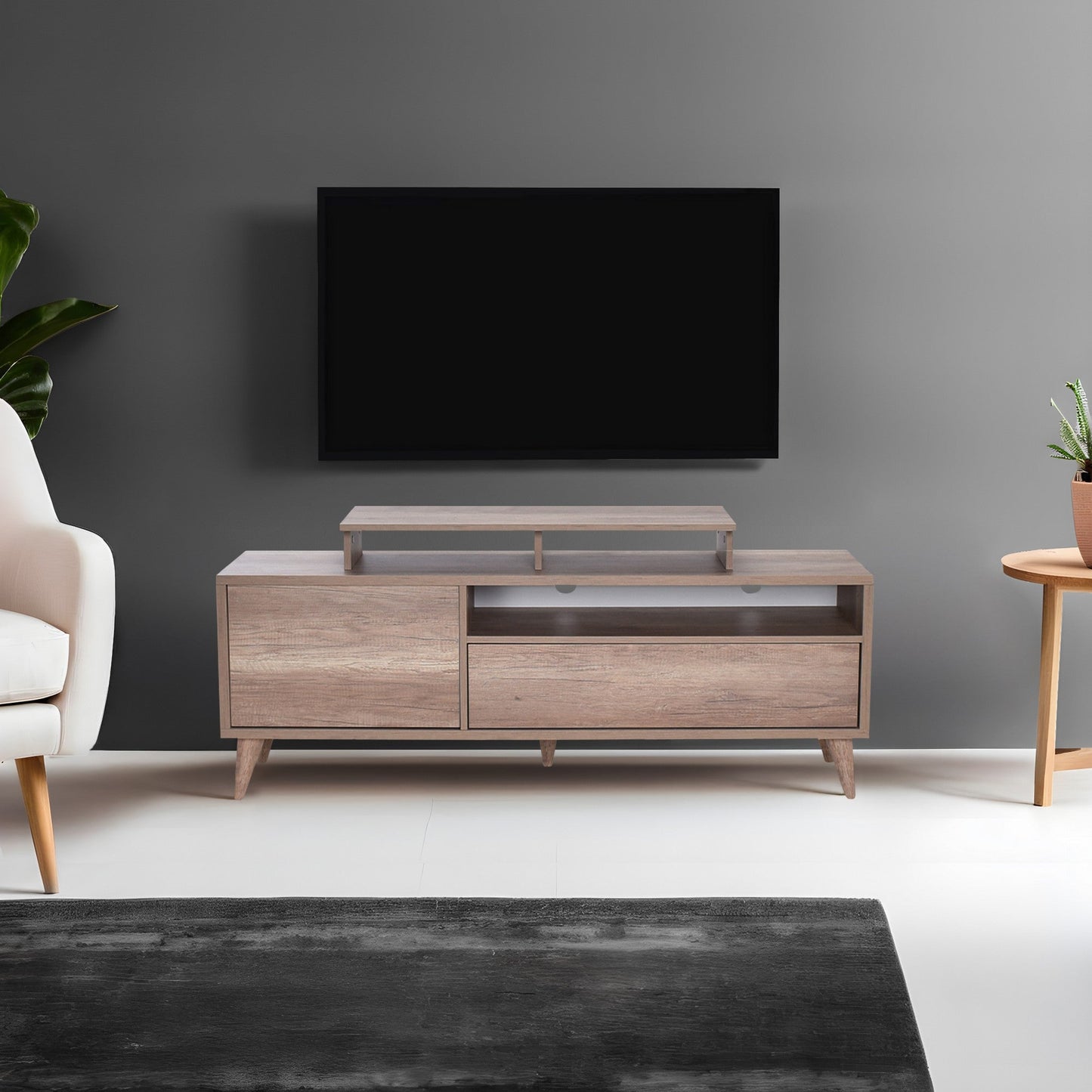 Móvel de TV "Cesar" – Nogueira Clara – 150 x 53 x 40 cm – Design Moderno - A minha loja
