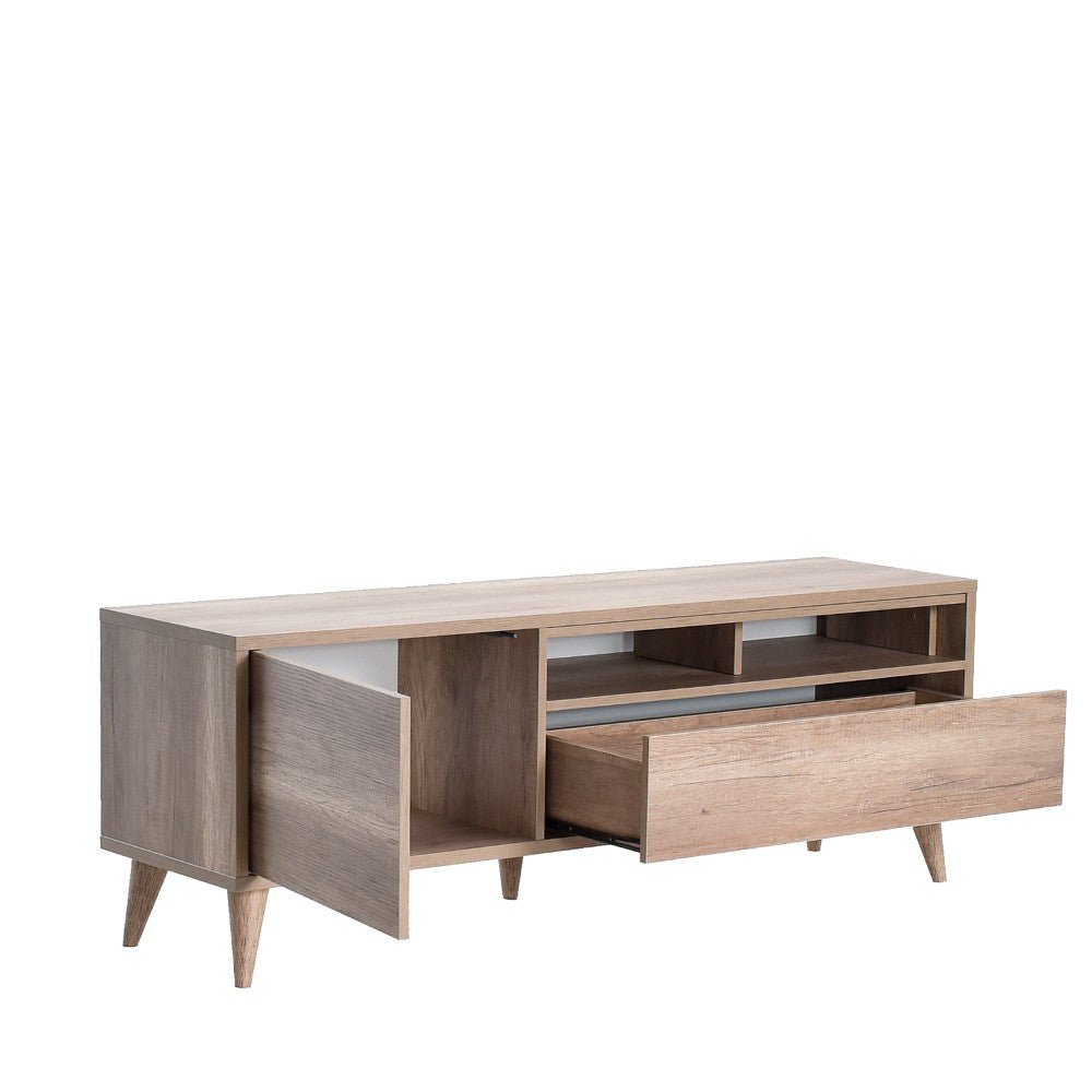 Móvel de TV "Cesar" – Nogueira Clara – 150 x 53 x 40 cm – Design Moderno - A minha loja