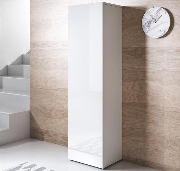 Armário Alto São Martinho – 40x167 cm – Branco com Pés – Design Moderno