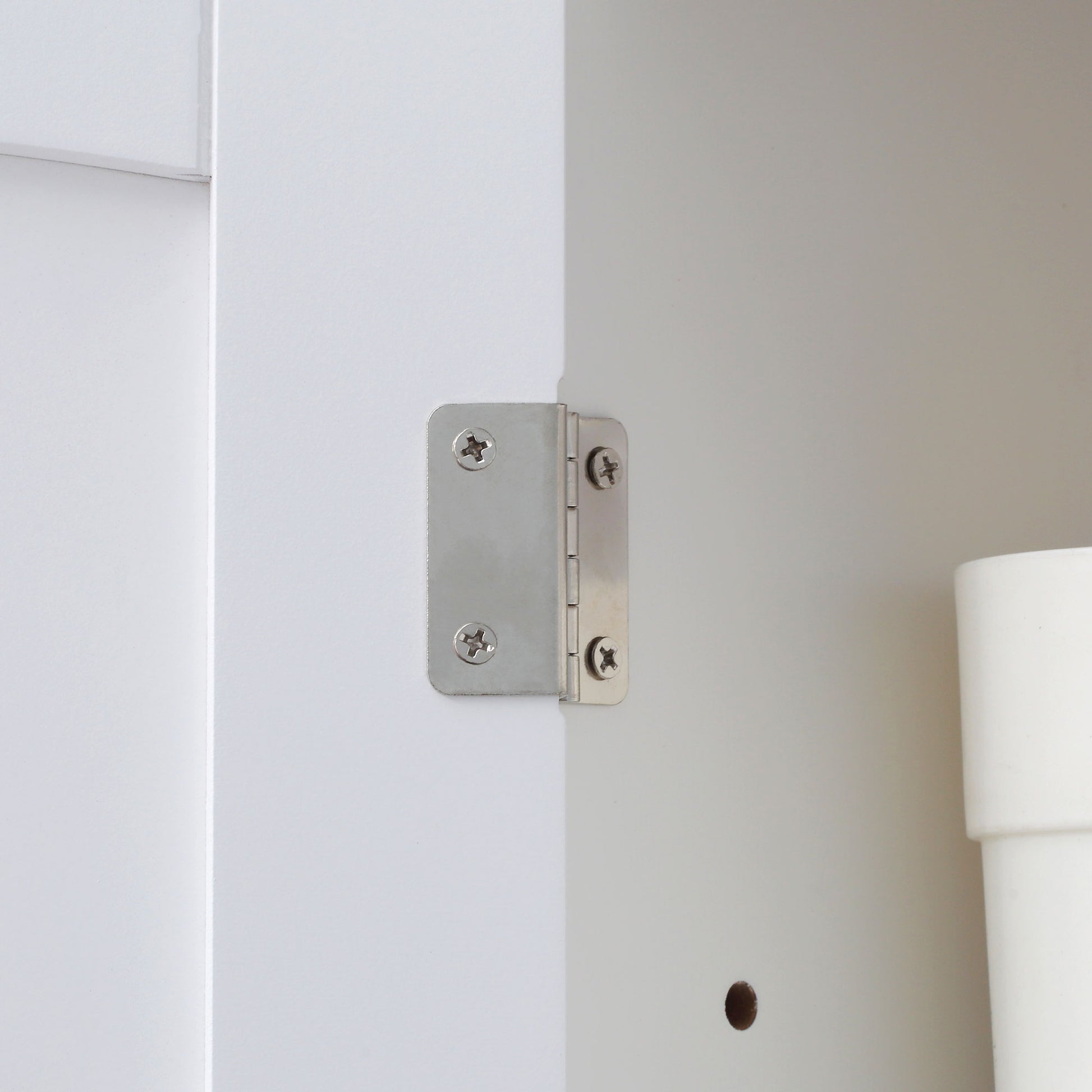 Armário de Parede para Casa de Banho Móvel Suspenso de Casa de Banho com Porta e Prateleiras Ajustáveis Armário de Parede para Cozinha Sala de Estar Estilo Moderno 41x18,5x52cm Branco