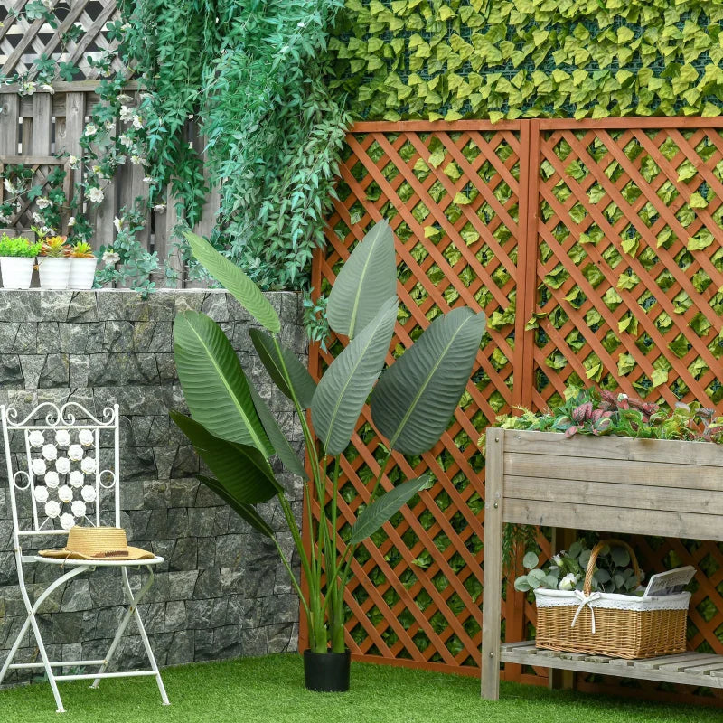 Planta Artificial Bananeira de 160cm com Vaso e 10 Folhas Realistas Planta Tropical Sintética para Decoração em Interior e Exterior Escritório Casa Verde