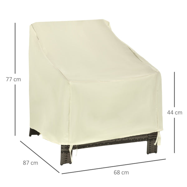 Capa de Proteção para Cadeiras Cobertura de Móveis Proteção contra Chuva e Sol 68x87x77 cm 600D tecido Oxford