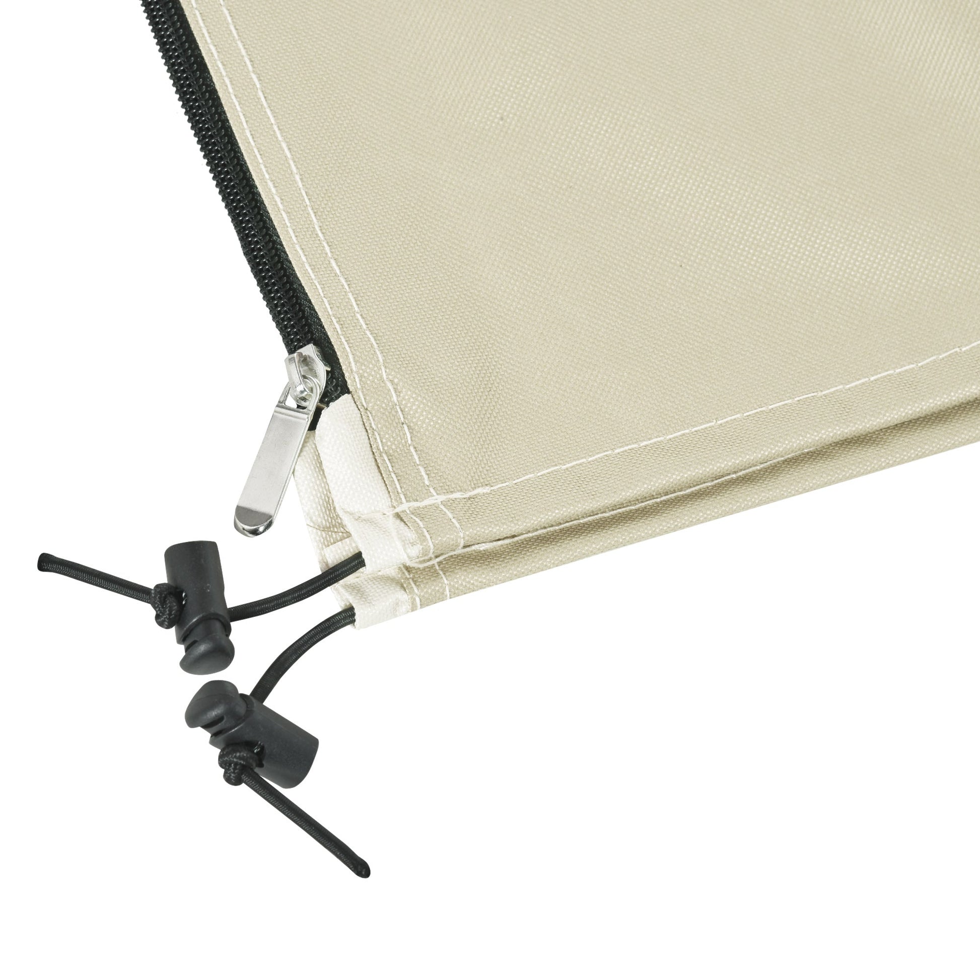 Outsunny Capa Protetora de Chapéu de Sol Ø56x220 cm Capa para Chapéu de Sol Resistente para Jardim com Zíper Tecido Oxford Bege - A minha loja