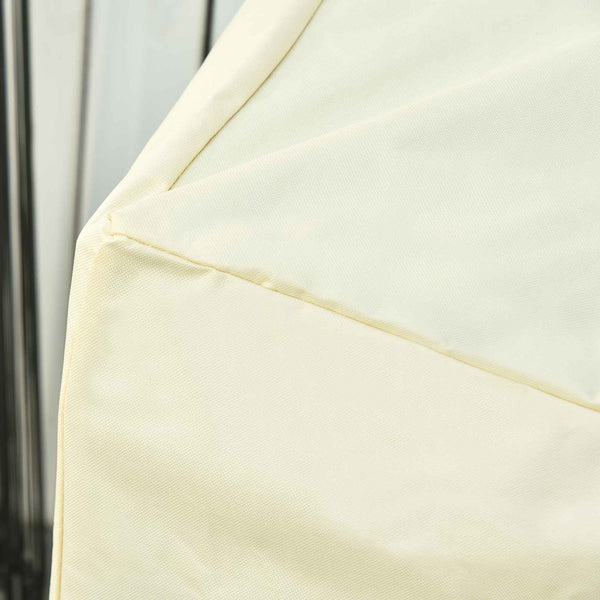 Capa Protetora para Banco 2 Lugares Capa Protetora de Móveis Impermeável Exterior Jardim Proteção contra Chuva e Sol 140x84x56/94cm Creme