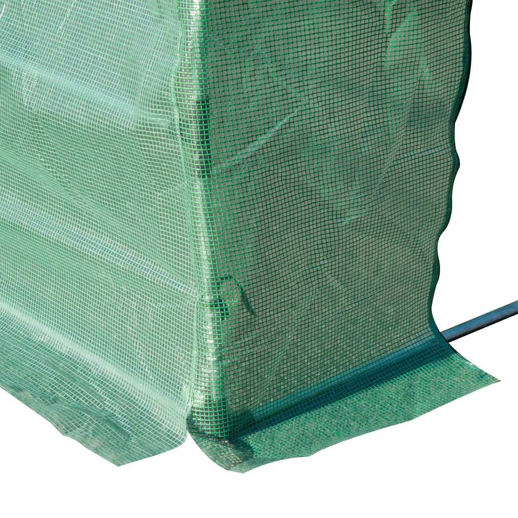 Outsunny Cobertura de Estufa de Túnel 6x3x2m Cobertura de Substituição de Estufa Polietileno com 12 Janelas e Portas Enroláveis Proteção de Plantas para Jardim Verde - A minha loja