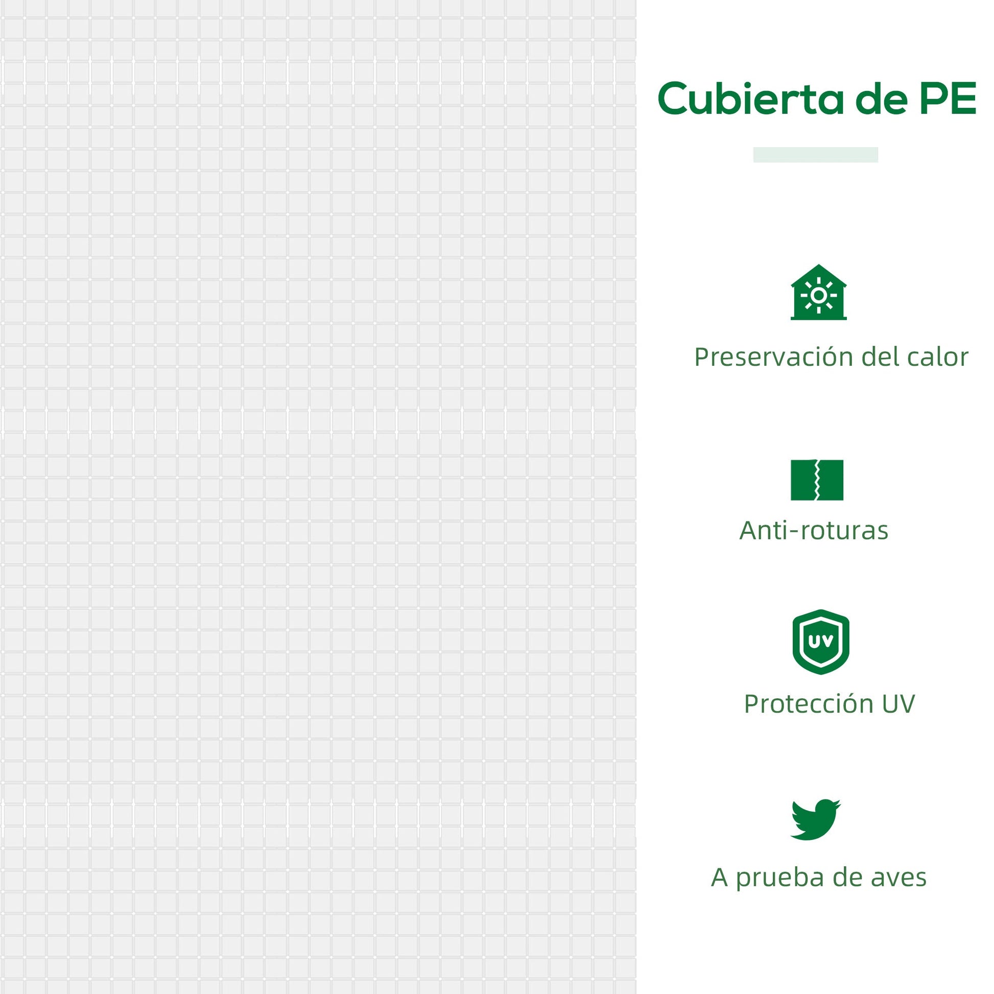 Outsunny Estufa 119x60x60cm Estufa de Jardim com 2 Janelas Enroláveis para Cultivo de Plantas Verduras Flores Branco Translúcido - A minha loja