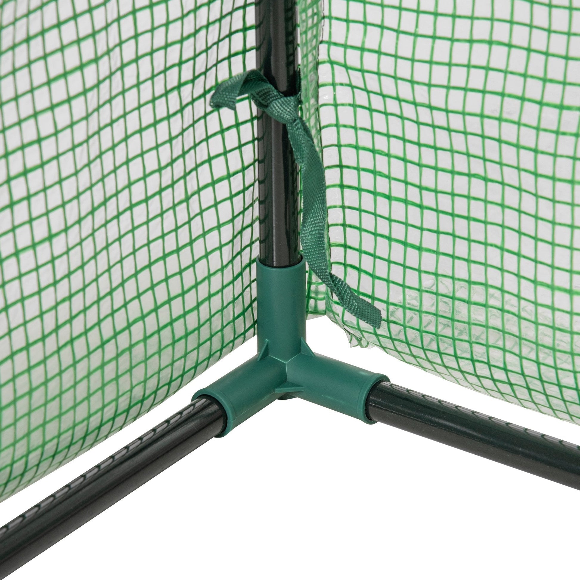 Outsunny Estufa 119x60x60cm Estufa de Jardim com 2 Janelas Enroláveis para Cultivo de Plantas Verduras Flores Verde Translúcido - A minha loja