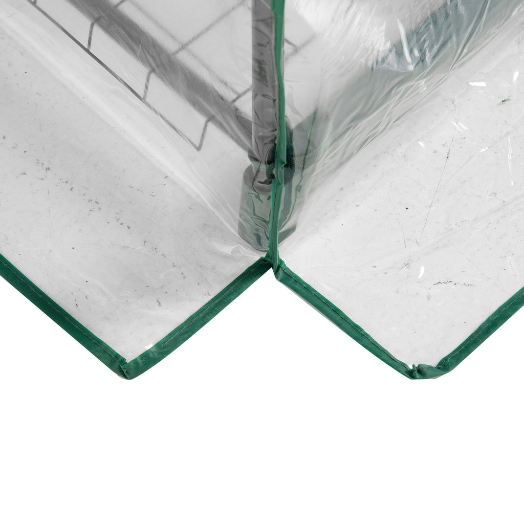 Outsunny Estufa de Jardim Vertical 69x49x193cm com 5 Prateleiras Estufa para Plantas e Cultivos com Cobertura Transparente e Verde de PVC e Aço Preto - A minha loja
