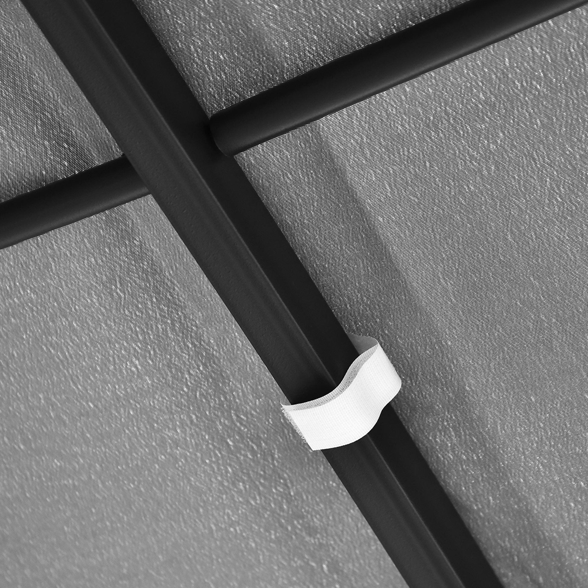 Outsunny Pérgola de Jardim 4x3m Pérgola Montada na Parede com Toldo e 16 Orifícios de Drenagem para Pátio Terraço Metal e Poliéster 180 g/m² Resistente Cinza - A minha loja