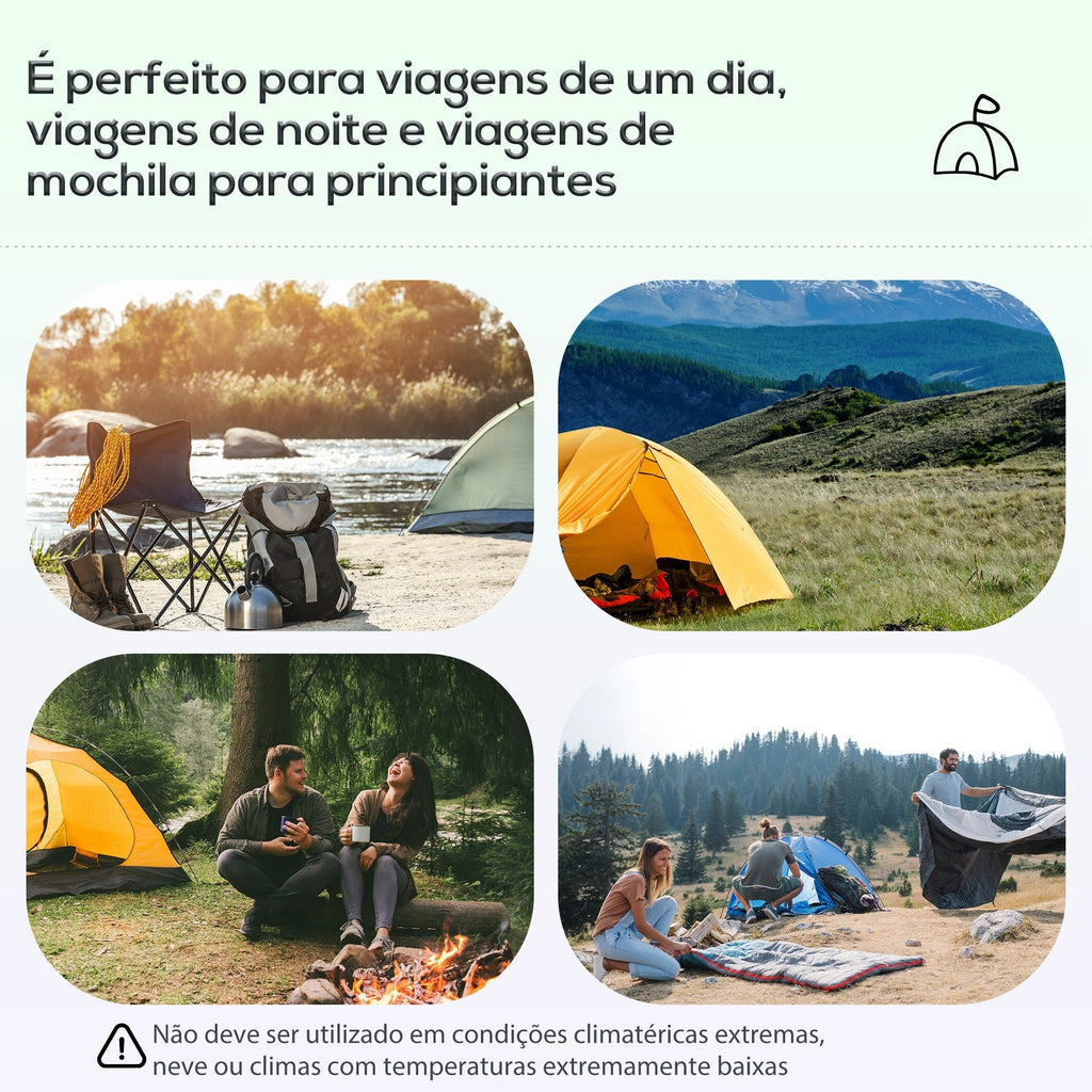 Outsunny Tenda de Campismo para 5 - 6 Pessoas Impermeável 3000mm+ Anti UV com Bolsa de Transporte e Gancho para Luz 455x230x180cm Verde - A minha loja