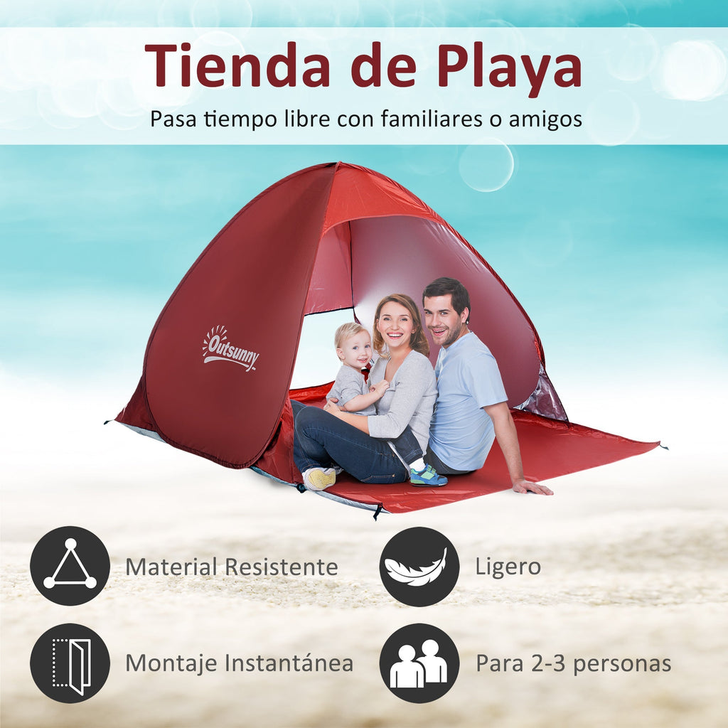 Outsunny Tenda Pop - up Instantâneo e Portátil com Janelas Protetoras para Piquenique, Praia e Camping com Proteção UV - A minha loja
