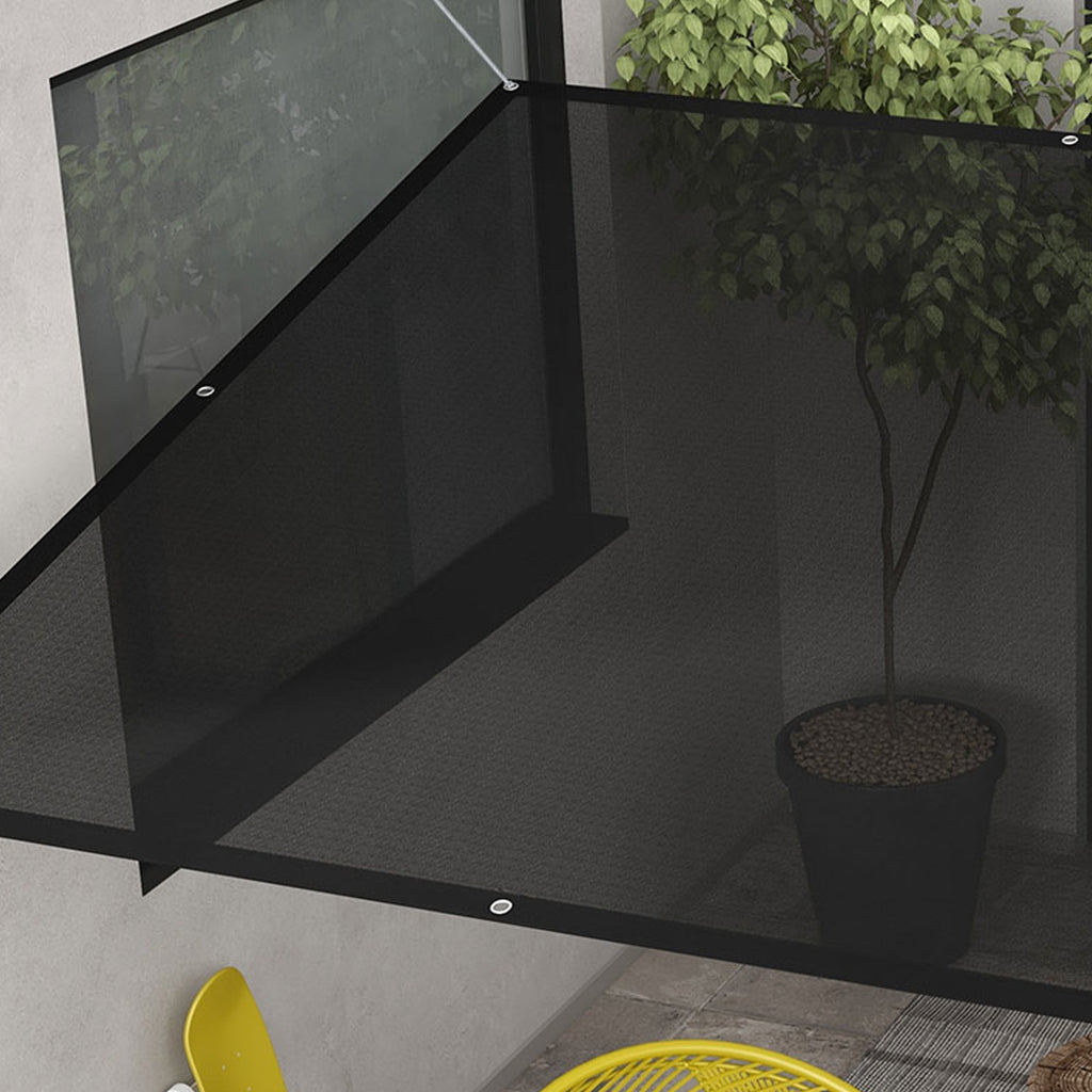 Outsunny Vela de Sombra Retangular 3x2 m Toldo Vela para Jardim Proteção Solar 65% Transpirável e Anticongelante para Pátio Terraço Varanda Preto - A minha loja