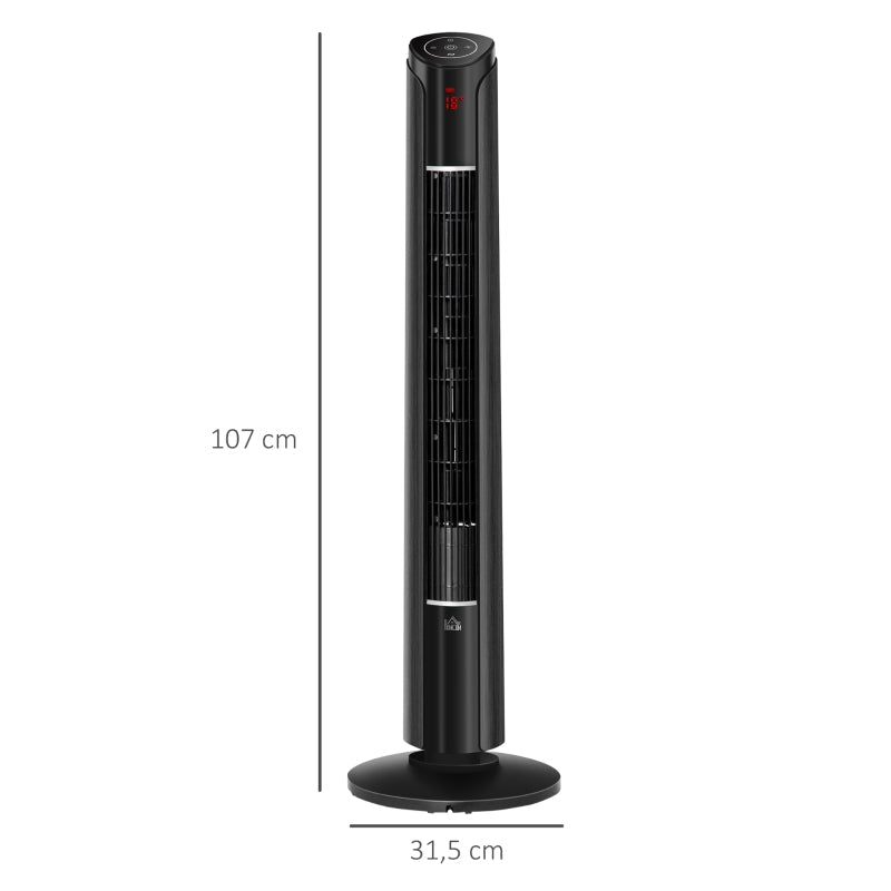 Ventoinha de Coluna com 3 Velocidades - Preto - 45W