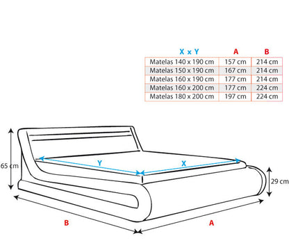 Cama Hidráulica com Arrumação "Patricia" - 180x200cm - Estrado e Colchão Incluídos - Cor Branco