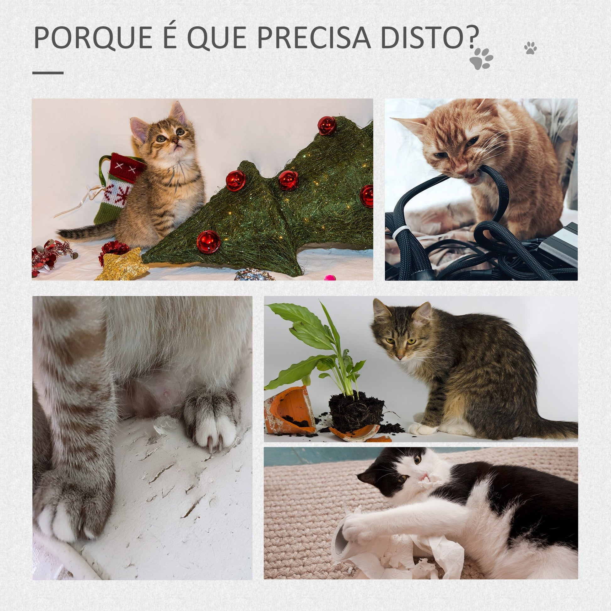 PawHut Árvore Arranhador para Gatos Arranhador de Gatos com Caverna Múltiplas Plataformas e Postes de Arranhar de Juta Brincadeira e Descanso 67x38,5x114cm Cinza - A minha loja