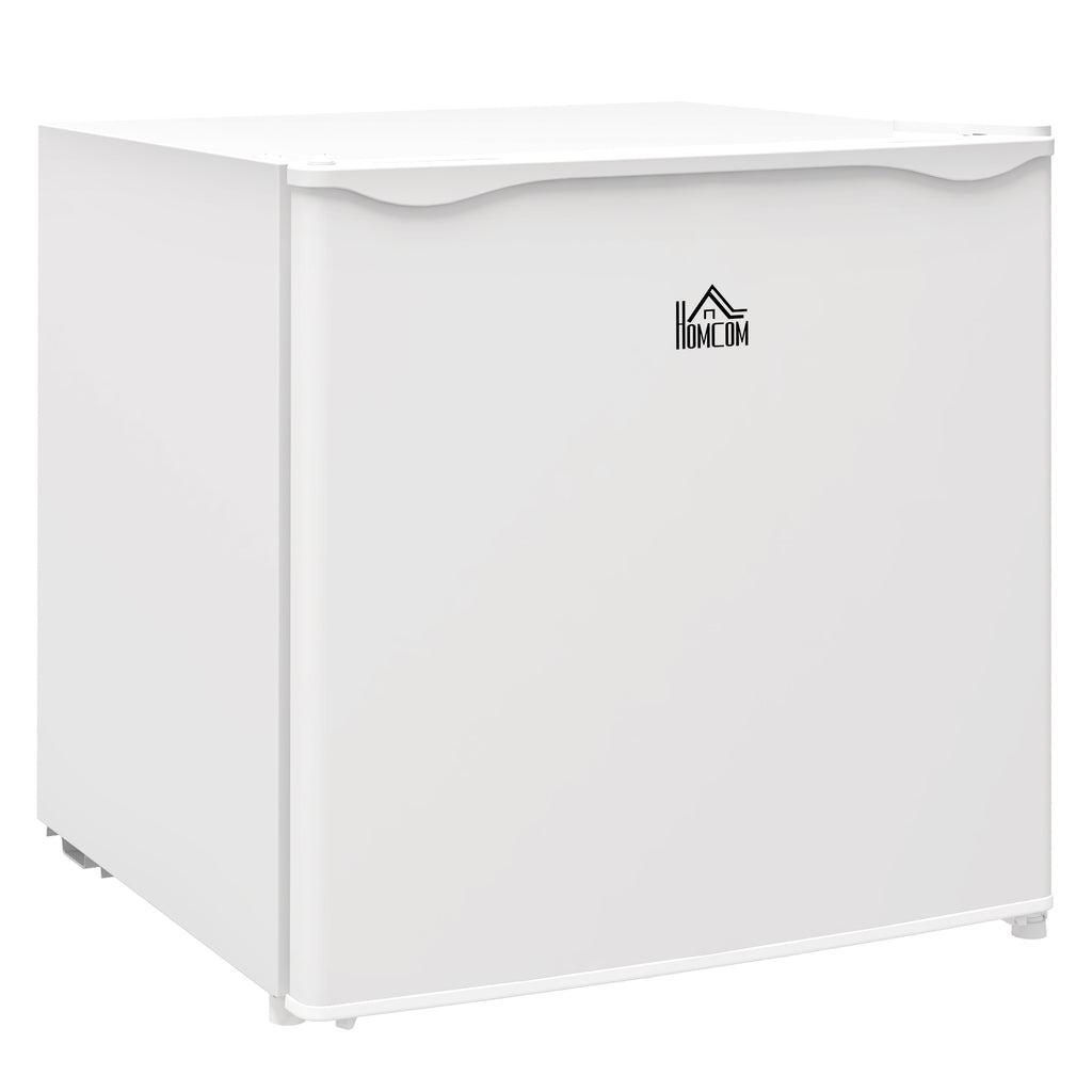 Mini Congelador Vertical 35 L Congelador Pequeno Silencioso com Porta Reversível Temperatura Ajustável e Prateleira Amovível para Casa Escritório 47x44,2x48,8 cm Branco