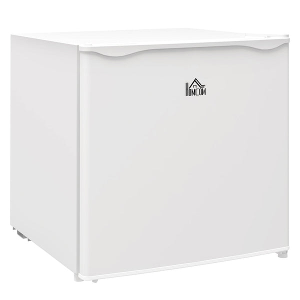 Mini Congelador Vertical 35 L Congelador Pequeno Silencioso com Porta Reversível Temperatura Ajustável e Prateleira Amovível para Casa Escritório 47x44,2x48,8 cm Branco